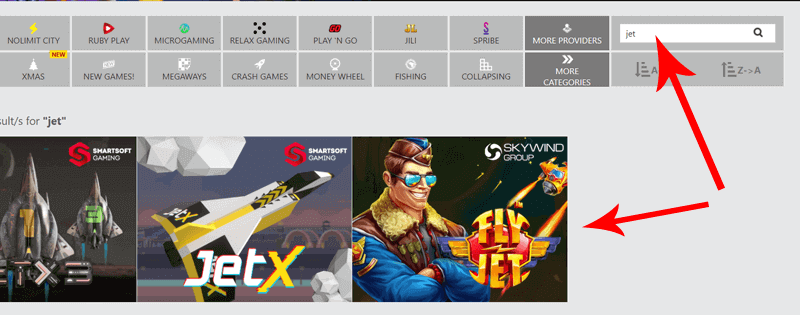 How to find JetX at Dafabet