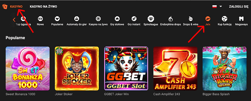 Jak znaleźć JetX w GG.Bet Jak znaleźć JetX w GG.Bet