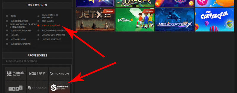 Cómo encontrar JetX en Megapari