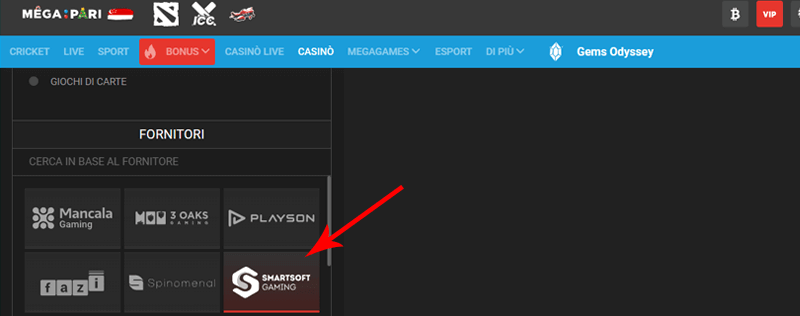 Come trovare JetX su Megapari