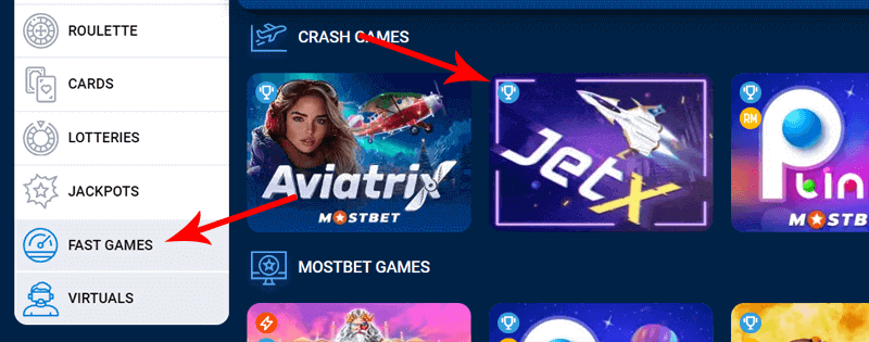 Jak znaleźć JetX w Mostbet