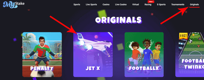 How to find JetX at MyStake