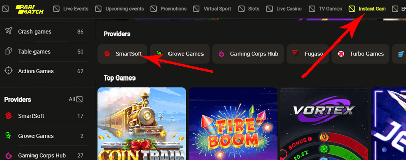 Cómo encontrar JetX en Parimatch